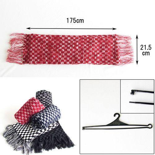 メンズ レディース マフラー ブロックチェック ミックスカラー アクリルマフラー フリンジデザイン 防寒 長い ストール (全5色) |  | 04