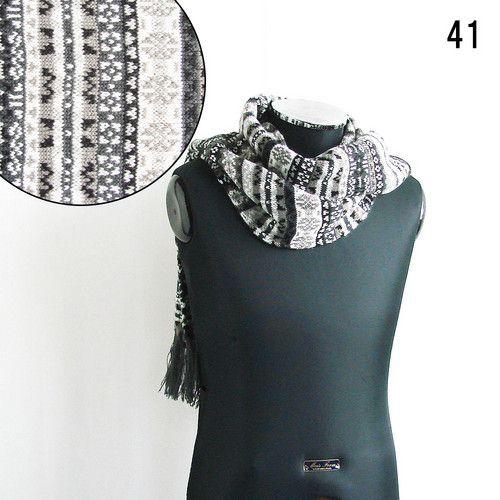 メンズ レディース マフラー フェアアイル ノルディック柄 アクリルマフラー フリンジデザイン 防寒 長い ストール (全3色) |  | 02