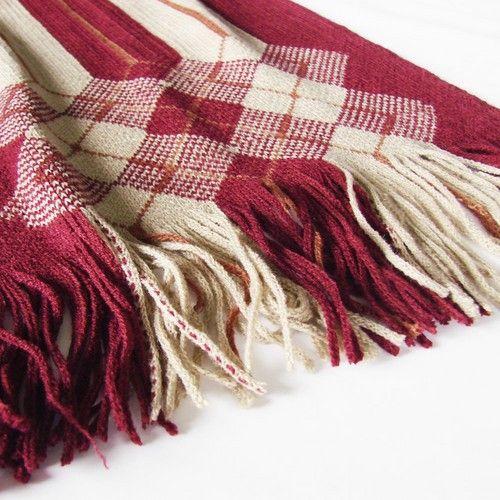 メンズ レディース マフラー アーガイルチェック ストライプ アクリルマフラー フリンジデザイン 防寒 長い ストール (全6色) |  | 04