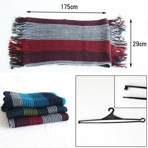 メンズ レディース マフラー 太畦 ストライプ アクリルマフラー フリンジデザイン 防寒 長い ストール (全3色) |  | 05
