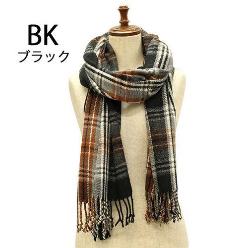 レディース ニットマフラー カラーグラデーションチェック タータン ロングサイズ 羽織り あったか フリンジ(全5色) |  | 05