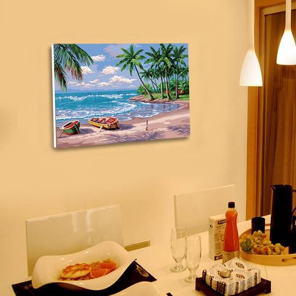数字塗り絵 油絵風 ビーチとヤシの木 海辺 大人の塗り絵 フレーム絵画 インテリア 風景 Diy 趣味 ぬり絵 ホビー ナンバーピクチャー Np Ym01 Peachyshop 通販 Yahoo ショッピング