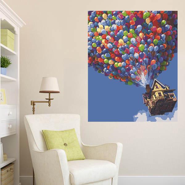 数字塗り絵 油絵風 カールじいさん 風船 空飛ぶ家 バルーン フレーム絵画 インテリア 風景 Diy 趣味 ぬり絵 ホビー ナンバーピクチャー Np Ym Peachyshop 通販 Yahoo ショッピング