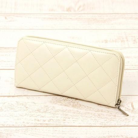 プーちゃん 刺繍プーちゃん キルティング 長財布 ラウンドファスナー ロゴ入り ネコ アニマル a |  | 02