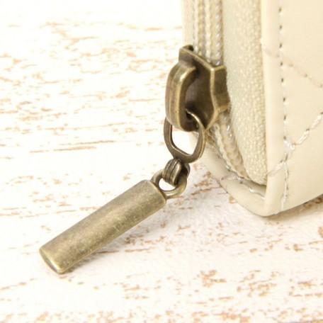 プーちゃん 刺繍プーちゃん キルティング 長財布 ラウンドファスナー ロゴ入り ネコ アニマル a |  | 04