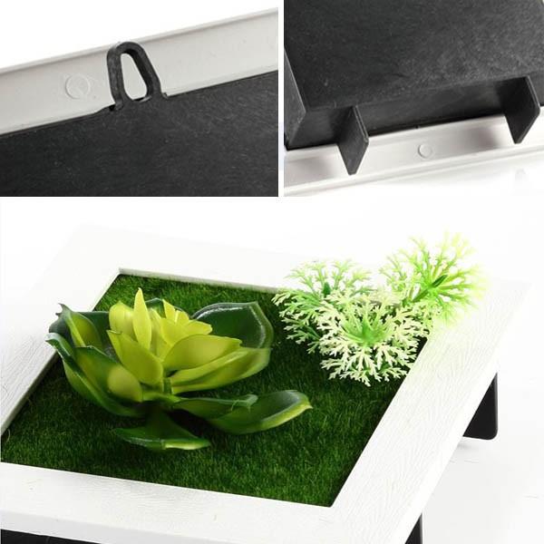 壁掛3D立体 15×15cm 多肉植物 寄せ植え グリーンフレームアレンジ