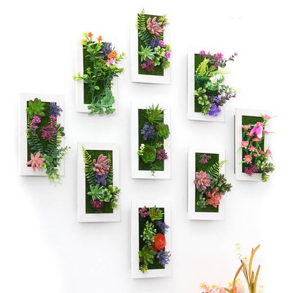 壁掛3d立体 長方形 多肉植物 寄せ植え グリーンフレームアレンジ 壁掛け アレンジ 人工造花 樹木 インテリア フレームアート Ws 002 Peachyshop 通販 Yahoo ショッピング