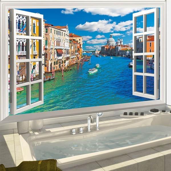 ウォールステッカー 水の都 ヴェネツィア だまし絵 アート インテリア