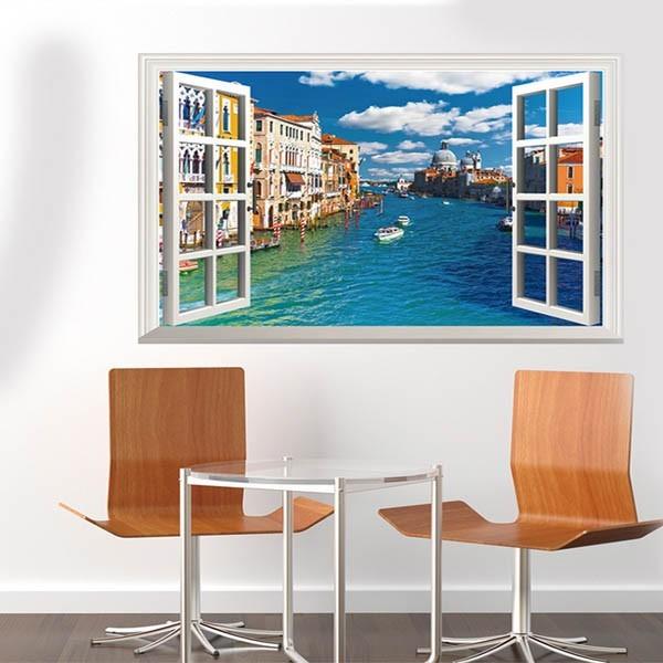 ウォールステッカー 水の都 ヴェネツィア だまし絵 アート インテリア
