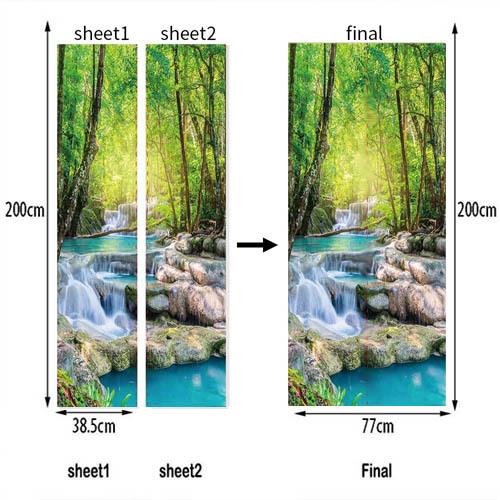 ドアステッカー トリックアート 幻想的な森 渓谷 フォレスト 癒し だまし絵シール 目隠し 部屋の壁紙 インテリア Diy Ws A015 Peachyshop 通販 Yahoo ショッピング