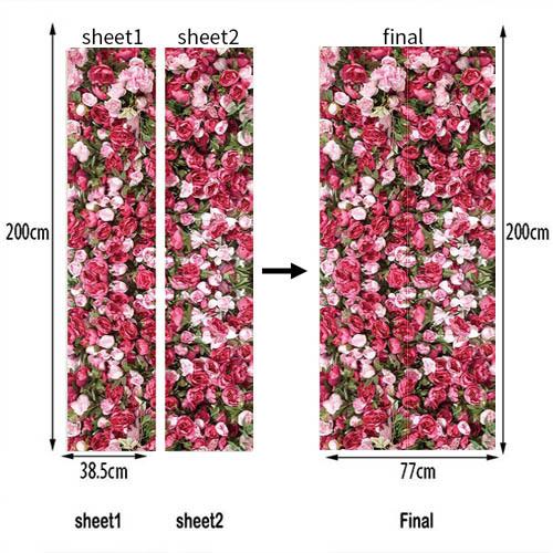 ドアステッカー トリックアート 薔薇 ローズ フラワーウォール ローズガーデン だまし絵シール 目隠し 部屋の壁紙 インテリア Diy Ws A0 Peachyshop 通販 Yahoo ショッピング