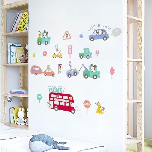 ウォールステッカー ディズニー ミッキー ミニー 車 バス バイク 乗り物 壁デコ 北欧風 Diy リビング Ws B007 Peachyshop 通販 Yahoo ショッピング