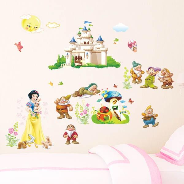 ウォールステッカー ディズニー 白雪姫 7人の小人 お城 壁デコ 北欧風 Diy リビング Ws C010 Peachyshop 通販 Yahoo ショッピング