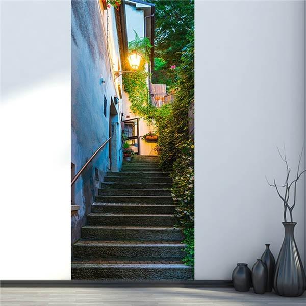 ドアステッカー トリックアート ヨーロッパ 路地裏 夕暮れ ノスタルジー だまし絵シール インテリア Diy Ws Dm043 Peachyshop 通販 Yahoo ショッピング