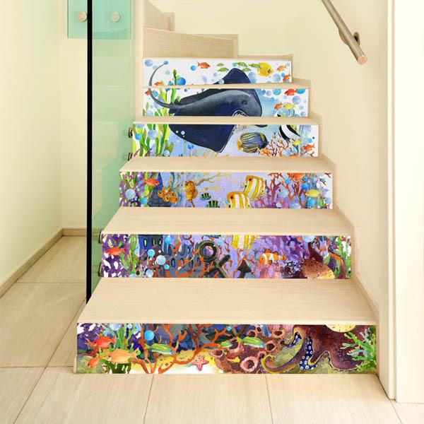 水彩画　夏のインテリア　南国風 Amazon.co.jp: 南国 青い空と海 海の絵画 海の景色 自然 風景画