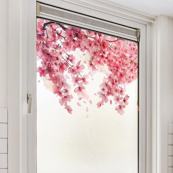 ウォールステッカー 半透明 ガラス用 さくら 桜 サクラ 春 壁シール 壁