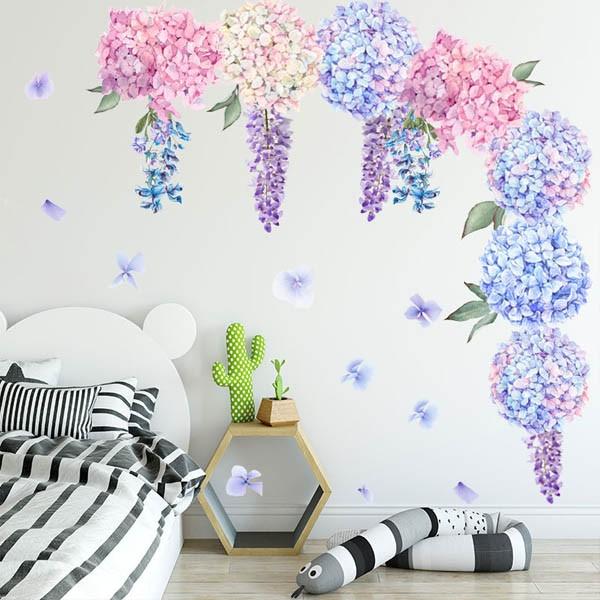 ウォールステッカー 2枚セット 水彩画タッチ 紫陽花 あじさい パステルカラー 梅雨 ハイドランジア インテリアシール 壁デコレーション 北欧風 Diy リビング Ws Fx Peachyshop 通販 Yahoo ショッピング