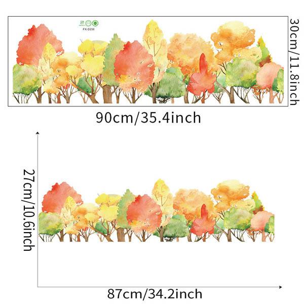ウォールステッカー 紅葉 秋 カラフルな木々 水彩画タッチ 壁シール 壁デコ 北欧風 DIY リビング :ws-fxd256:PeachyShop -  通販 - Yahoo!ショッピング