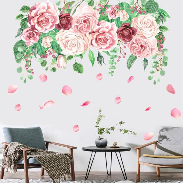 ウォールステッカー ローズ 薔薇 水彩画タッチ ヨーロピアン インテリアシール 壁デコレーション 北欧風 Diy リビング Ws J084 Peachyshop 通販 Yahoo ショッピング