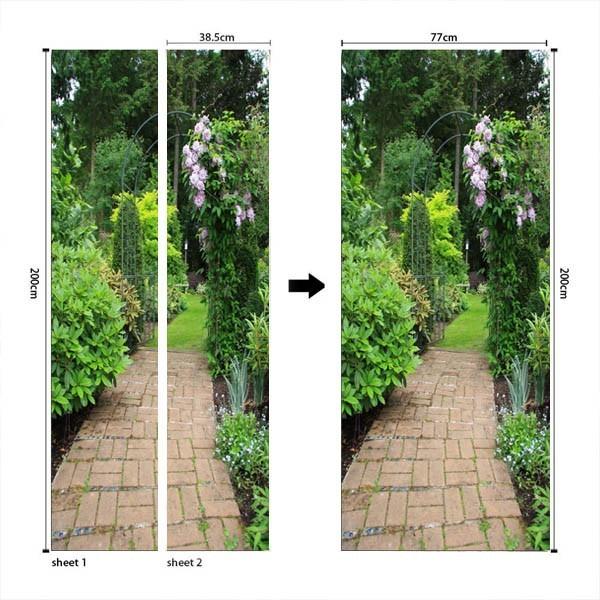 ドアステッカー トリックアート 裏庭 ガーデン 小道 緑の庭園 だまし絵シール インテリア Diy Ws Mt131 Peachyshop 通販 Yahoo ショッピング