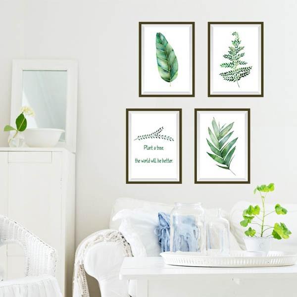 ウォールステッカー アートパネル風 観葉植物a 水彩画タッチ だまし絵 壁デコ 北欧風 Diy リビング 寝室 Ws Sk7131 Peachyshop 通販 Yahoo ショッピング