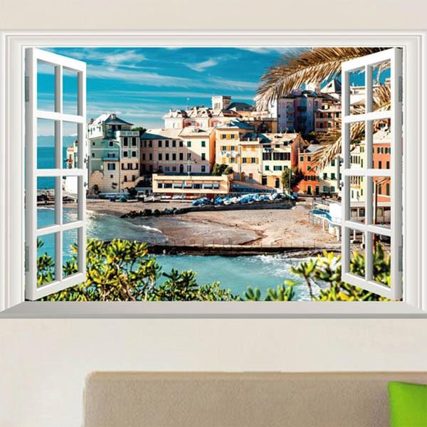 ウォールステッカー イタリア チンクエッティ 海岸 だまし絵 トリックアート 風景写真 絵画 3d窓フレーム Diy Ws Tmy5028 Peachyshop 通販 Yahoo ショッピング