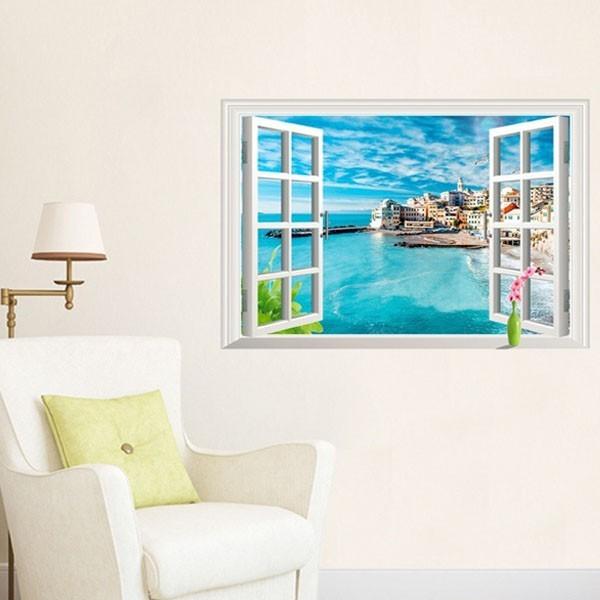 ウォールステッカー イタリア 海辺 だまし絵 アートステッカー インテリア 壁デコ 北欧風 Diy 剥がせる Ws Xl8022 Peachyshop 通販 Yahoo ショッピング