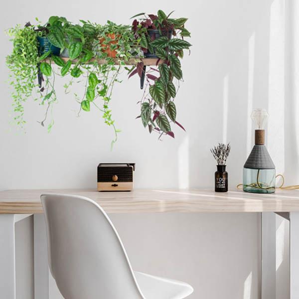 ウォールステッカー 観葉植物 棚 ガーデンラック トリックアート インテリアシール 壁デコレーション 北欧風 Diy