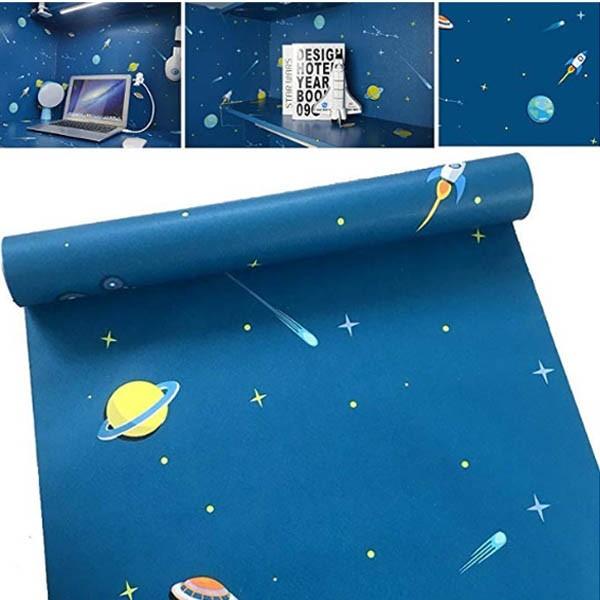 ウォールステッカー 壁紙 クロスシール 宇宙 ロケット 土星 流れ星 子供部屋 ポップ 内装 Diy 剥がせる Ws Ym1000 Peachyshop 通販 Yahoo ショッピング
