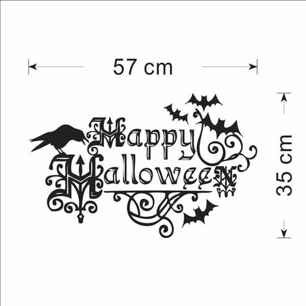 ウォールステッカー ハッピーハロウィン ロゴ アート インテリアシール 窓枠 壁デコレーション 北欧風 Diy リビング Ws Zyh04 Peachyshop 通販 Yahoo ショッピング