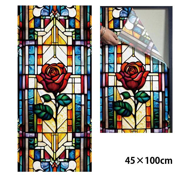 アメリカ ステンドグラス 中世風 教会風 花文様バラ窓グラスマスターズ社 花紋様 アメリカ ステンドグラス 中世風 教会風 花文様バラ窓グラスマスターズ