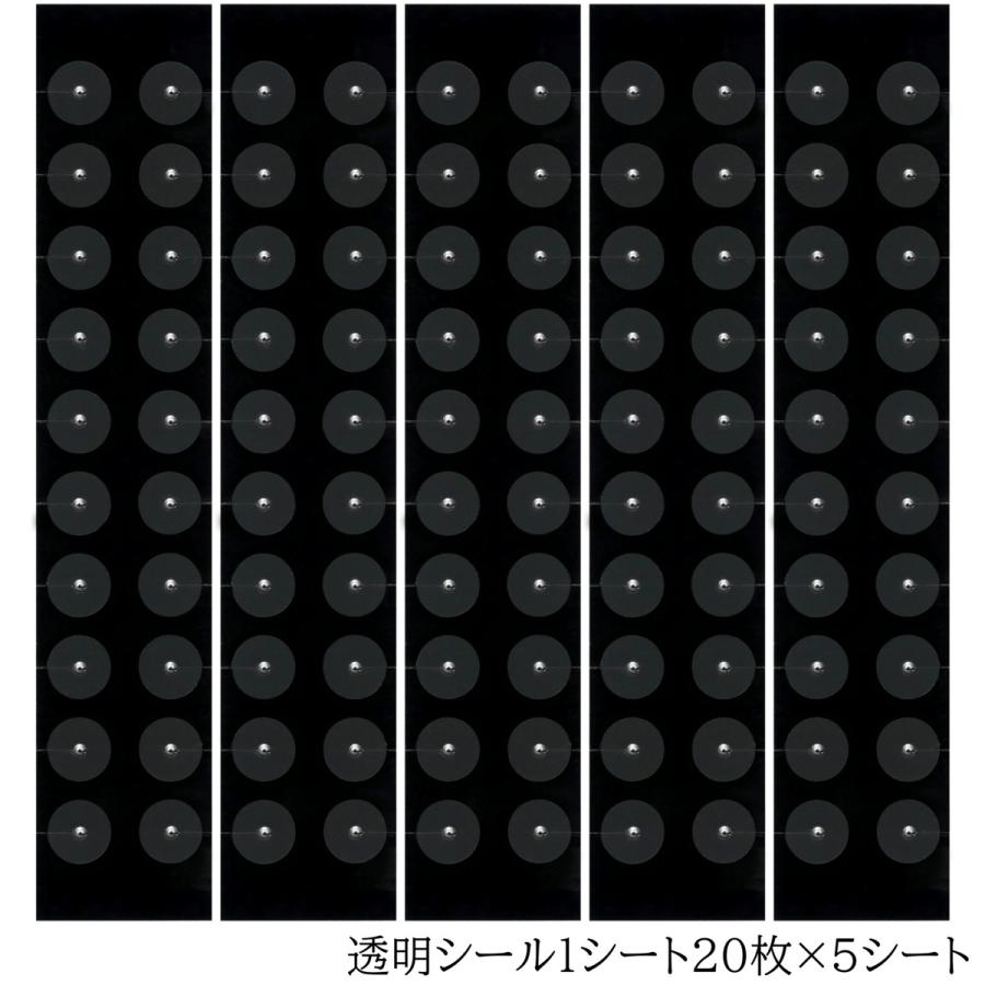 ピークパイン 日本製 耳つぼシール 100枚 純チタン粒100個 耳