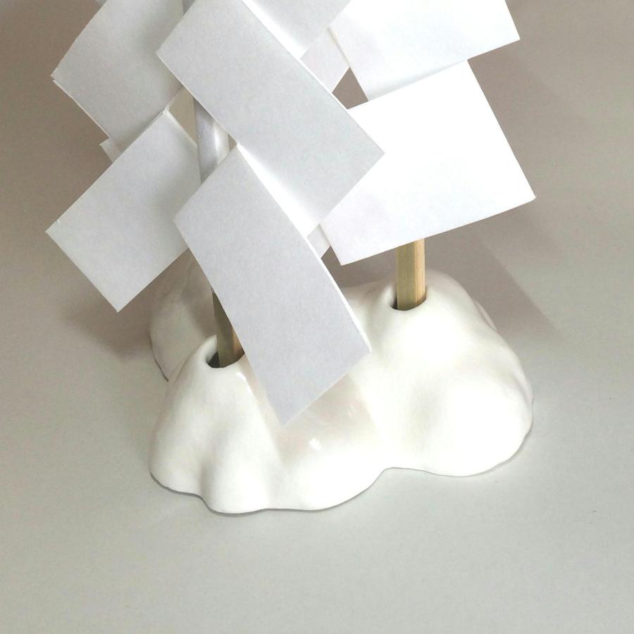 pealimo ピーリモ 幣束立ておしゃれな雲のデザイン ３本用　白 陶器製  神具 神棚具　｜pealimo-store｜03