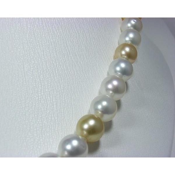 南洋パールネックレス 南洋白蝶真珠 マルチ 9-10mm : パールバロック