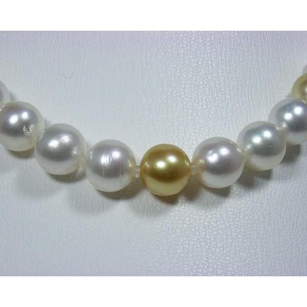 南洋パールネックレス 南洋白蝶真珠 マルチ 9-10mm : パールバロック 
