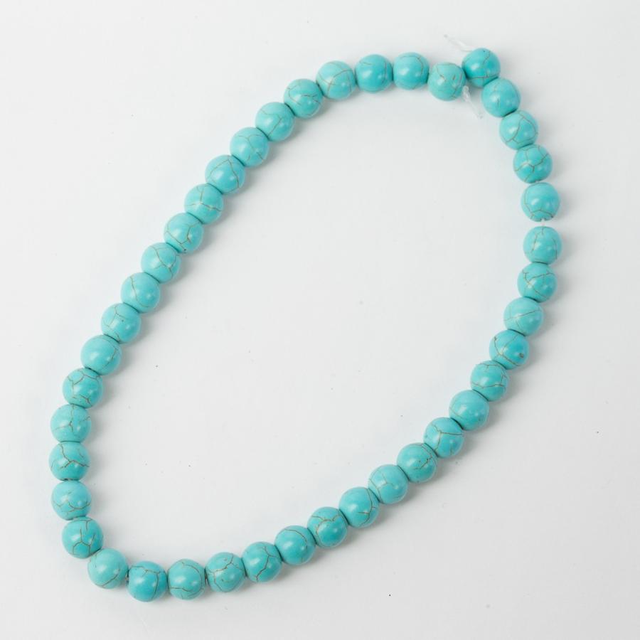 ターコイズ 天然石 6mm 50個 両穴 (穴の直径約1.8mm) トルコ石 ストーン アクセサリー ハンドメイドパーツ 丸玉 ラウンド ブレスレット |  | 03