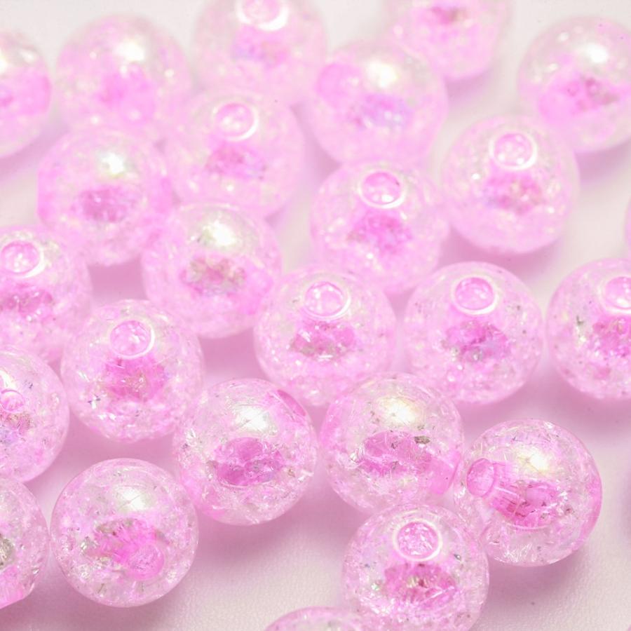 クラッシュビーズ 14mm 30個 両穴 ピンク 大粒 クラック ビー玉 アクセサリー ハンドメイドパーツ ピアスパーツ 大きいビーズ |  | 01