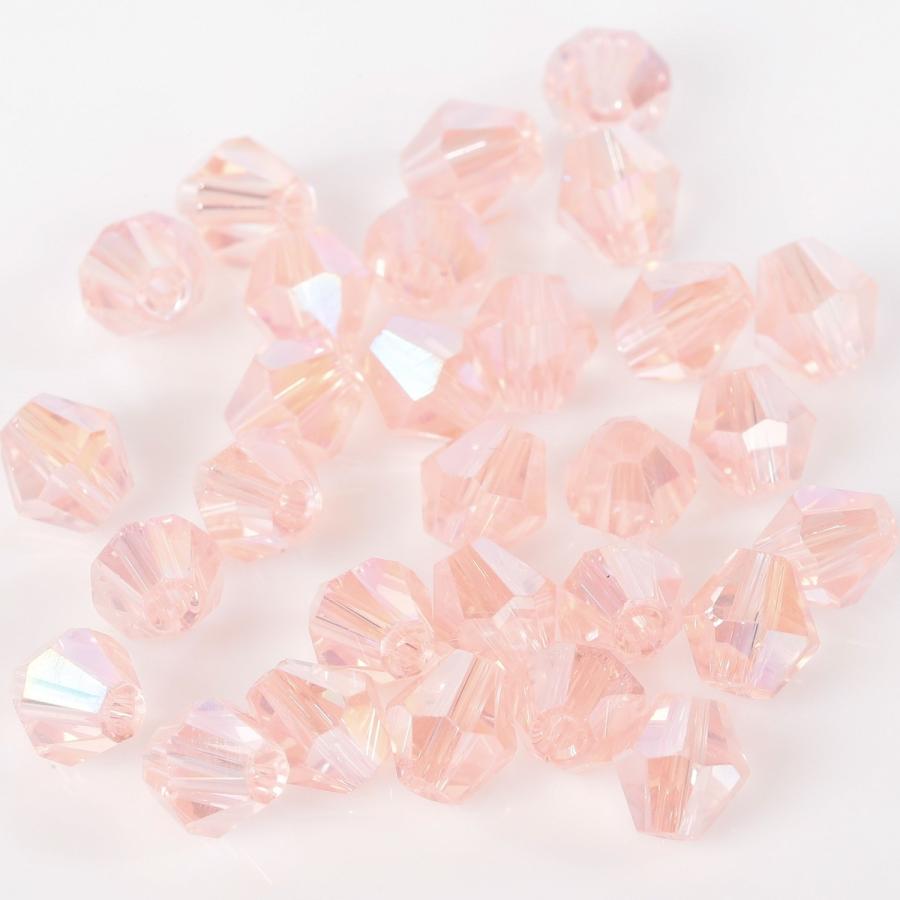 水晶ビーズ 6mm 30個 両穴 ABクリスタル ガラスカット スワロビーズ そろばん型 ピンク ガラス ピアスパーツ アクセサリーパーツ |  | 02