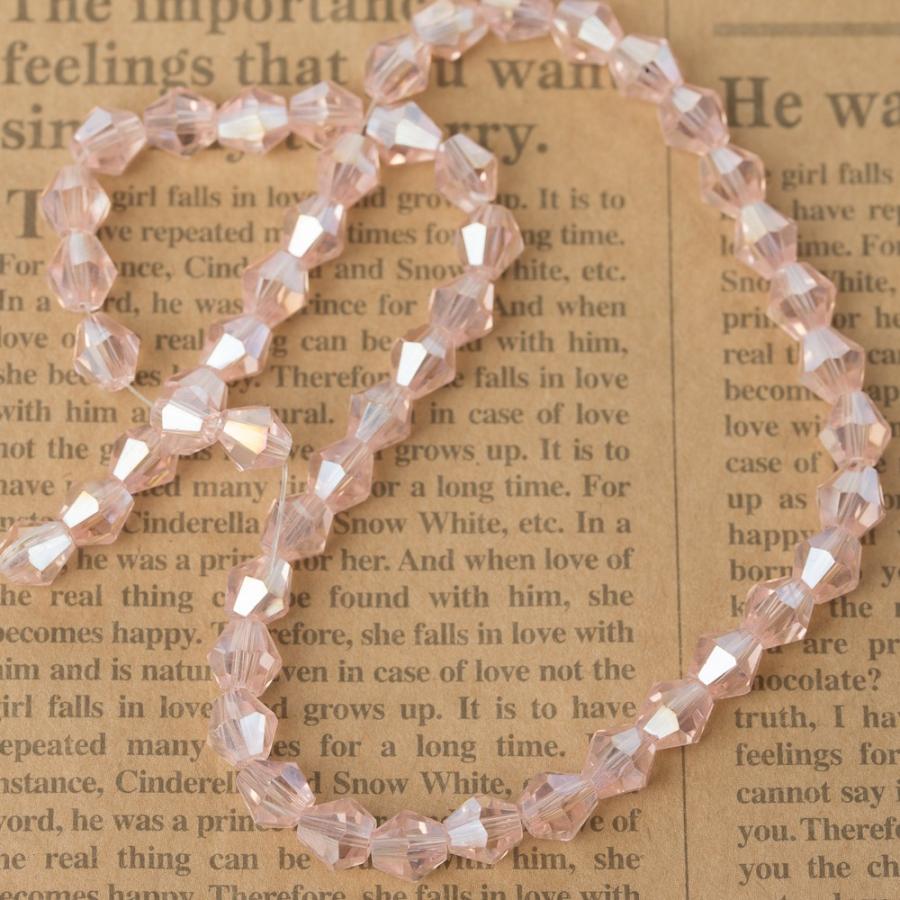 水晶ビーズ 6mm 30個 両穴 ABクリスタル ガラスカット スワロビーズ そろばん型 ピンク ガラス ピアスパーツ アクセサリーパーツ |  | 04