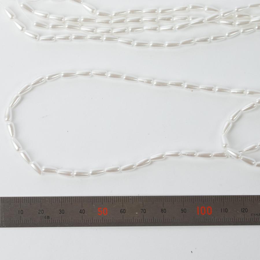 ビーズ 6mm ×10mm 100個 しずくパール 穴ありドロップ 雫 アクセサリー ハンドメイド |  | 04