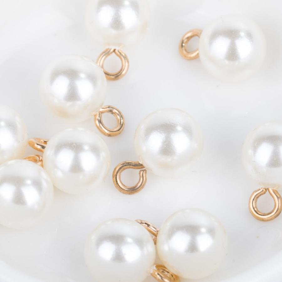 ビーズ パール 8mm 10個 丸カン付パールビーズ ナチュラルホワイトカラー ゴールド 金 アクセサリー ピアスパーツ |  | 01