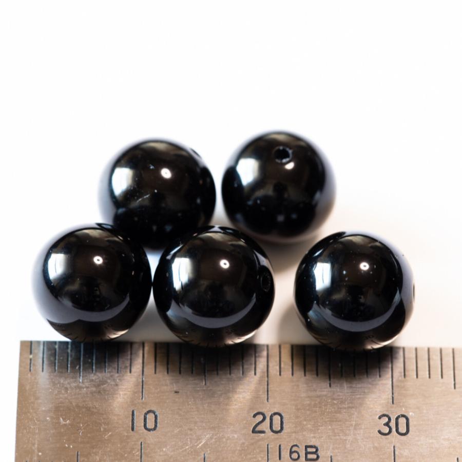 オブシディアン 天然石ビーズ 10mm ５粒 両穴 穴あり 天然黒曜石 漆黒 ブラック パワーストーン アクセサリーパーツ ブレスレットパーツ ラウンド 丸玉 |  | 01