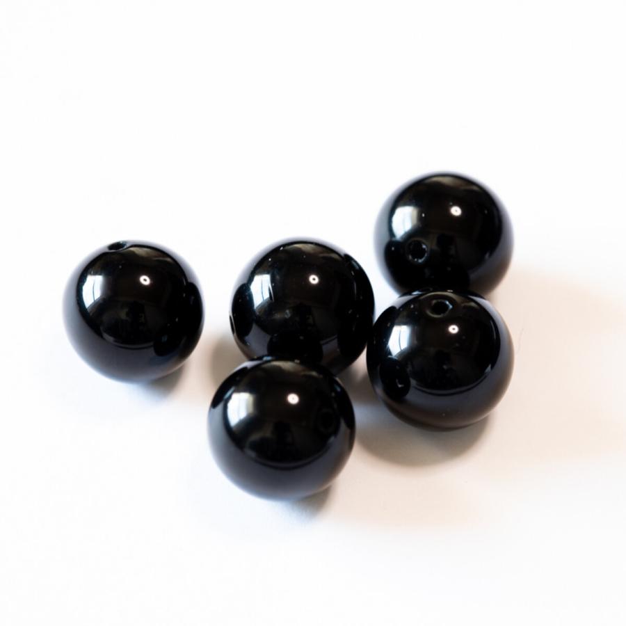 オブシディアン 天然石ビーズ 10mm ５粒 両穴 穴あり 天然黒曜石 漆黒 ブラック パワーストーン アクセサリーパーツ ブレスレットパーツ ラウンド 丸玉 |  | 03