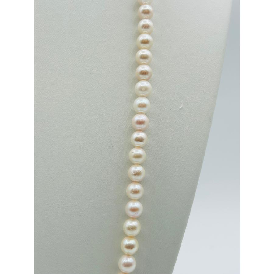アコヤ パール 真珠 ロングネックレス 80cm SVクリップクラスプ 7.0
