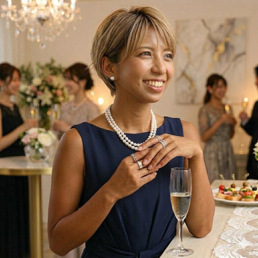 パール ピアス 一粒 アコヤ真珠 7.0mm K14 ホワイトゴールド スタッドピアス 小さい 小さめ 結婚式 冠婚葬祭 本真珠 金属アレルギー対応の画像