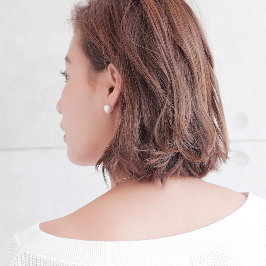 パール ピアス 高級 淡水真珠 大粒 スタッド ピアス 約10.0mm K14WG ボタン珠 結婚式 冠婚葬祭 カジュアル プレゼント ギフト母の日 ギフトの画像
