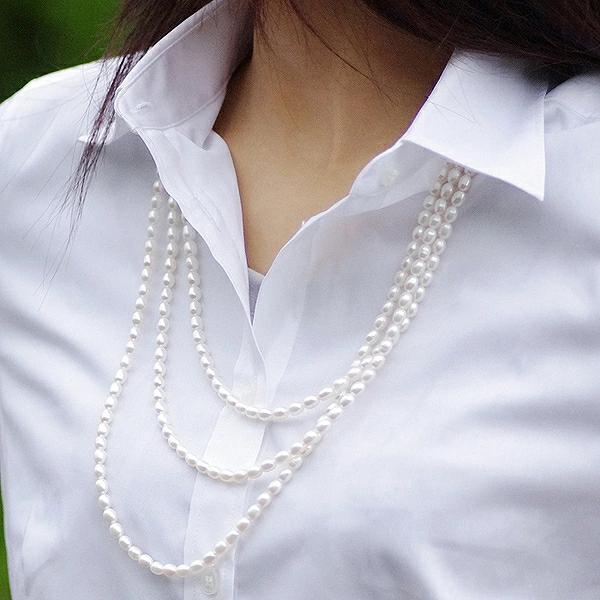 パール ネックレス ロング 200cm 5-6mm【本物志向のパールを日常に】超