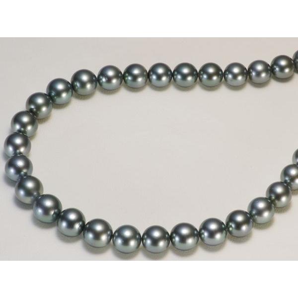 真珠 フォーマル ネックレス タヒチ黒蝶真珠 パール 約9.0-11.5