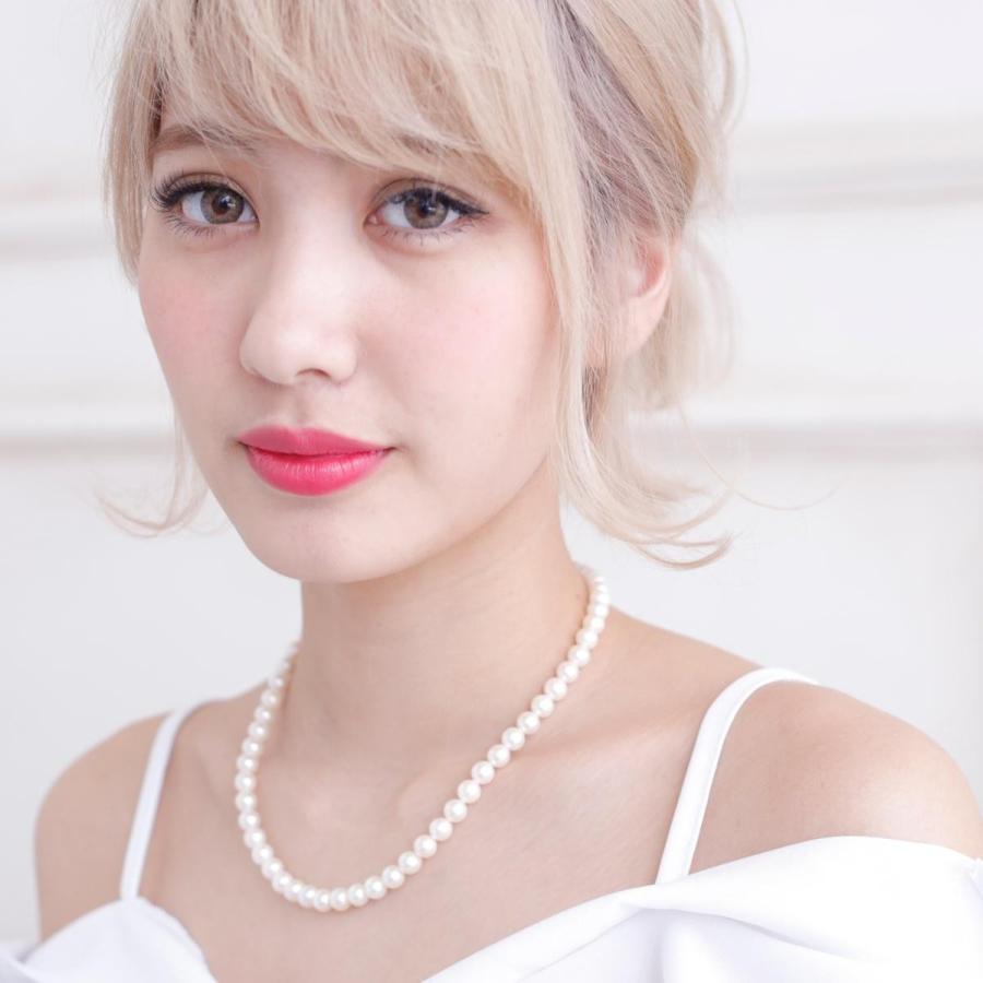パール ネックレス アコヤ真珠 フォーマル 約7.0-7.5mm シルバー 結婚  