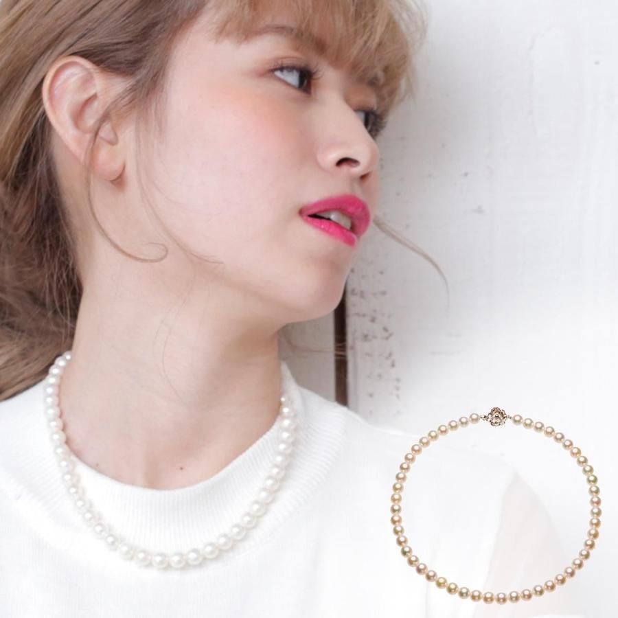 パール ネックレス アコヤ真珠 約8.0-8.5mm シルバー SV 結婚式 冠婚 